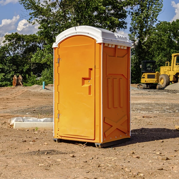 how often are the porta potties cleaned and serviced during a rental period in Pere Marquette MI